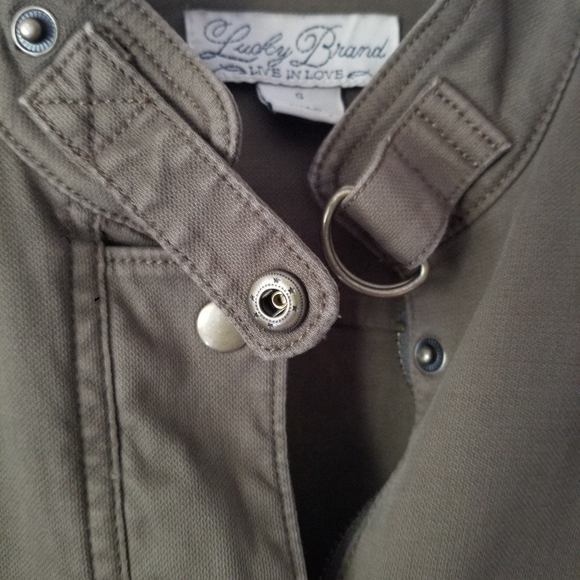 *SOLD* Lucky Brand jacket utility cargo army green szS - Picture 3 of 4